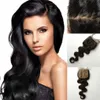 Promotion Silk Closures Natural Black Body Wave Human Hair Closure No Tangle No Shedding Silk Top Closures silk-002