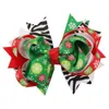 New Style Christmas Pattern Hair Bows With Clips For Girl Kids Boutique Hair Bow With Alligator Clip