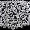 Gorgeous mousserande silver Big Bröllop Diamante Pagant Tiaras Hårband Kristall Brudkronor för Brides Prom Pageant Hår Smycken Headpiece