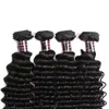 Ishow 8A Brazilian Deep Wave Virgin Extensions Wefts Peruvian Human Hair Bundles 4pcs/ lot Wholesale Price for Women All Ages 8-28 inch Natural Black Color