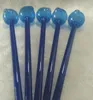 Pote de vidro azul de 15 cm ----- Tubos de tubos curvos Plataformas de petróleo Tubos de mão de vidro Tubos de água Tubo de fumo de vidro para fumar narguilés do fabricante