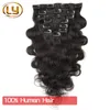 Hannah product Clip In Wavy Human Hair Cilp In Extensions Human Hair Clip On Extensions 1026quot Real Natural Hair Clip Body Wa6425591