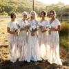 kant boheemse bruidsmeisje jurken