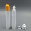 PE Empty Pen Dropper Bottles 30ml Slim Bottles With ChildProof Tamper Evident Caps For E Liquid