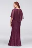 Burgundy Plus Size Lace Formal Dresses With Wrap Beaded Jewel Neck Mermaid Evening Gowns Cheap Floor Length Prom Dress