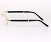 Klassisk MB374 Business Rimless Men Square Glasögon Ram 57-16-140 För Prescription Eyewear Full-Set Case OME Factory Outlet