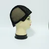 5pcs Black Color Wig Full Cap Net Jewish Base Wig Caps para fazer alça ajustável sem glúteis no Back7732821