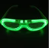 LED-Lichtbrille, blinkende Fensterläden, Formbrille, LED-Blitzbrille, Sonnenbrille, Tänze, Partyzubehör, Festival-Dekoration, Weihnachten, Hollowen