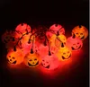 16 luces de cadena led de calabaza Halloween Naranja Calabaza luces led fantasma led iluminación de hadas 220V al por mayor
