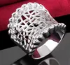 925 Sterling Verzilverd Dames Ring Hollow Grid Mooie schattige mooie luxe kerstmode nieuwe geschenk bruiloft