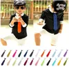 Kinderjongens verstelbare nekband satijn elastische stropdas hoge kwaliteit solide stropdas kleding accessoires