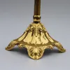 Top nominell guldpläterad golv Candelabra 85cm metall ljushållare, ren guld ljushållare med fin blomma skål