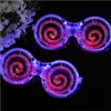 Creative LED Light Glasses Lollipop Blinkande Glasmask För Kids Halloween Julfestival Presentparty Decoration Tillbehör ZA4544