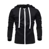 Fall-2018 New Mens Plain Hoodie Fleece Sweatshirt Hooded Coat Jumper Zip Jacket Wholesale FreeShipping Coat Fashion Women Coat