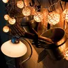 4M 20 LED Rattan Ball Lantern Sepak Takraw String Fairy Light Garlands for New Yearクリスマスホリデーパーティーデコレーション1410V-240V