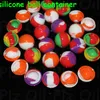 Boîtes 100pcs / lot silicone boule conteneur non solide couleur pure antiadhésif pour cire bho huile vaporisateur silicone pots dab