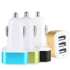 Sollelet Car Charger 5V المزدوج 3 منافذ شحن محول 3U متوافق مع Samsung Huawei LG