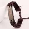 Mode Einfache Schwarz Braun Leder Seil Legierung Handgemachte Charme Armbänder Retro Schmuck Party Decor Für Frauen Männer