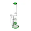 Top selling green color windmill one honrycomb glass bongs for tabacco use with 14 inches 18mm female joint (ES-GB-155-1)