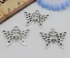 Ciondoli a forma di farfalla in lega d'argento tibetana da 200 pezzi per creazione di gioielli 17x20mm