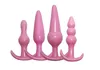 4pcs / set silicone Anal Plug Butt Plug Sex Toys pour hommes et femmes Anal Dildo Masturbation Jouets