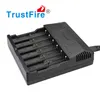 100 % Authentic Trustfire TR012 6 슬롯 배터리 충전기 18650 16450 14500 18350 충전식 배터리 VS Nitecore I8 DHL 무료 배송