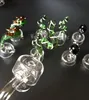 4mm Thick Quartz Banger Nail with Carb Cap Colorful Glass Carb Cap Bird Snake and Blue 10mm 14mm 18mm 90 Degrees Quartz Bangers