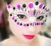 Strass venezianische Maskerademasken Mode Frauen sexy Metall Augenmaske Hochzeit Junggesellinnenabschied Party Maske Halloween Weihnachten rosa silber festlich