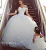 Vintage Princess Ball Gown Wedding Dresses Elegant Beautiful Puffy Off Shoulder Muslim Formal Bridal Party Gowns