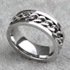 30pcs High Quality Comfort Fit Men's SPIN Chain Stainless steel Rings Wholesale Jewelry Job Lots