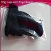 6 PCS Wig Cap Black Hair Weaving Cap High Stretchable Elastic Hairnets With Top Stängd för Wig Making Caps4557038
