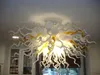 Лампы Murano Flush Mount Потолочный свет чистые белые и янтарные ручные вздутые стеклянные стеклянные люстры светодиодные огни домашней ресторана художественное освещение