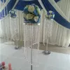 acrylic crystal wedding decoration metal crystal stand centerpiece flower shelf Road lead frame H120cm(Not include flower)