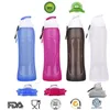 Botellas de agua plegables 2016 500 ml Bebida plegable ecológica Agua Silicona Viajes Deporte Bebidas plegables flexibles Plegables 4 colores