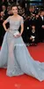 2019 Sexy Li Bingbing in Zuhair Murad Red Carpet Dresses Sheer Neck Jewel Applique Lace Poet Short Sleeve Prom Evening Celebrity Gowns