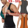 Heta män Ultra Sweat Cincher BodyShapers Zipper Vest Shaper Corset Bantning Burning Fat Neopren Gummi Latex Mäns Bodyshaper