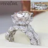 Vecalon 2016 Vintage Engagement wedding Band ring Set for women 3ct Simulated diamond Cz 925 Sterling Silver Female Party ring