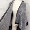Lady Winter Geometry Hooded Poncho Knitted Cardigan Cloak Cape Coat Ponchos Blanket Shawl Tassel Coat Jacket