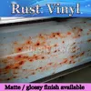 Mat Rust Vinyl Car Film Film Rust Printed Naklejki do pakowania samochodu łódź deszczowa grafika pokrywająca skórę 1,52 x 30 m/rolka 5x98 stóp