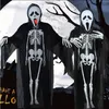 Skull skeleton ghost clothes Halloween cloak cosplay Costume Theater Prop Death Hoody Cloak Devil Long Tippet Cape