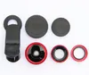Hot Sale-Universal 3 i 1 Clip-On Fish Eye Macro Wide Angle Cell Phone Lens Kamera Kit Ansök om Apple iPhone och Android Cellphone