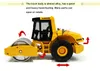 Alloy Truck Model Toy, Road Roller, Engineering Van med stålrull, hög simulering, för barns julklappar, samla, heminredning