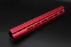 Red Anodized 7/9/10/12/13.5/15'' inch Keymod Handguard Rail Free Floating Picatinny Mount System Steel Barrel Nut