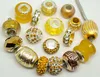 Whole in Bulk Low 100pcs Lot mixed Fashion Gold Color Charms for Jewelry Making Loose Big Hole DIY Charms for European B258F