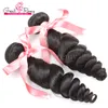 2pcs Mink extensões do cabelo brasileiros soltos Wave com Lace frontal Encerramento 13x4 Grande Mink Virgin Humano Pacotes cabelo com orelha a orelha Frontais