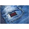 Wholesale-2016 Ripped Jeans Fashion High Street Men Jean Destroyed Jean Homme Hole Casual Pants Ankle Cool Blue Joggger Damage Jeans1011