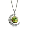 Вселенная Sky Stars Moon Time Time Gem Collece Glass Cabochon Pendants Ожерелья модные украшения для женщин девочки дети рождественский подарок
