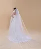 New High Quality Sexy Elegant Luxury Amazing Best Sell Romantic Cathedral Length Veils Cut Edge Veil Bridal Head Pieces For Wedding Dresses