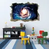 Space Black Hole Vortex Wall Stickers för Childen039S rum Nursery Kids Bedroom Decals bröt 3D avtagbar heminredning9275976