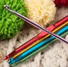 22 pièces/ensemble multicolore en aluminium Crochet crochets aiguilles tricot tissage artisanat fil couture outils Crochet crochets aiguilles à tricoter